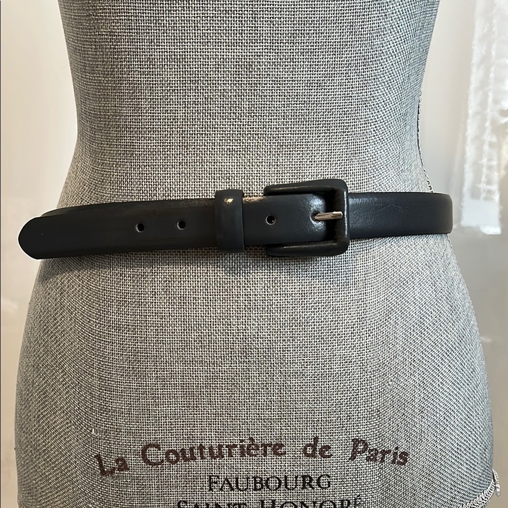 Full Leather Belt in Charcoal Grey 1" wide, Size L